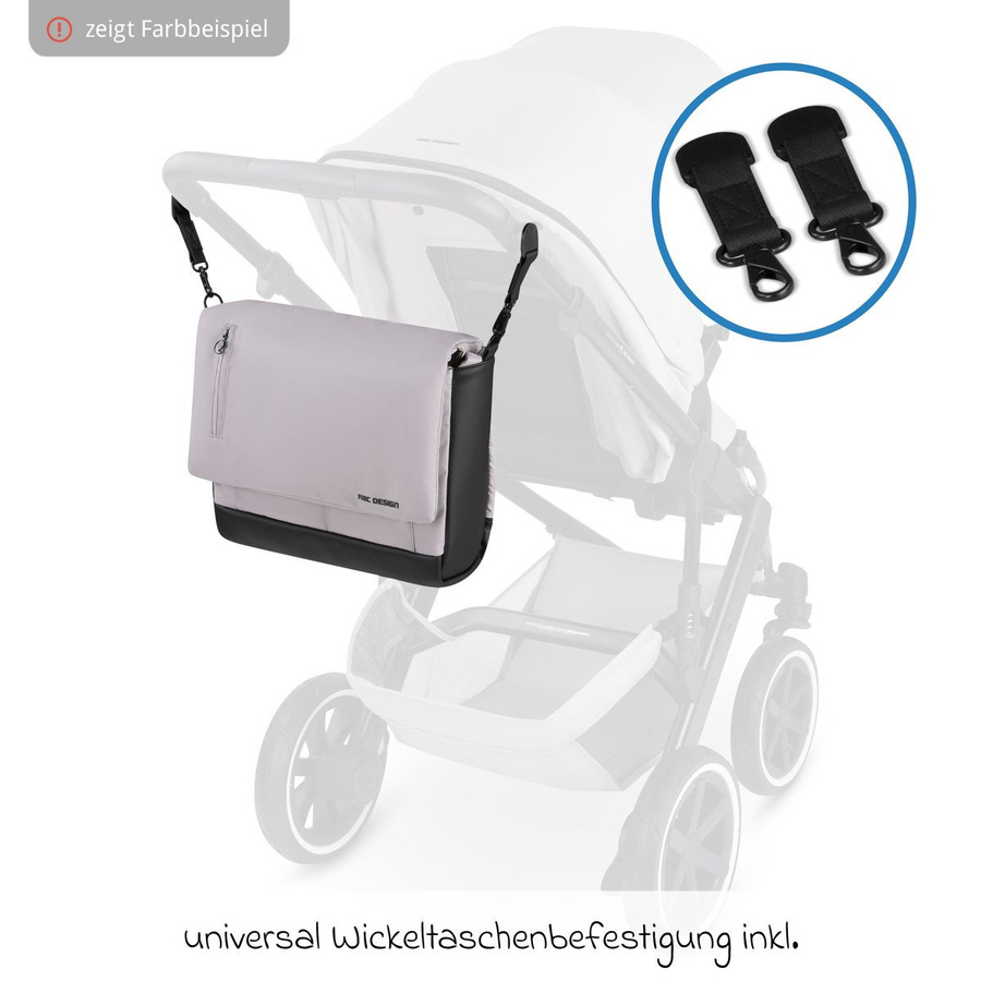 ABC Design Wickeltasche Urban inklusive Wickelunterlage und Zubehör in Almond - Bild 7