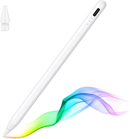 Techsuit JA04 Touch Pen für Apple iPad, Aktive Version, Weiß mit USB-C