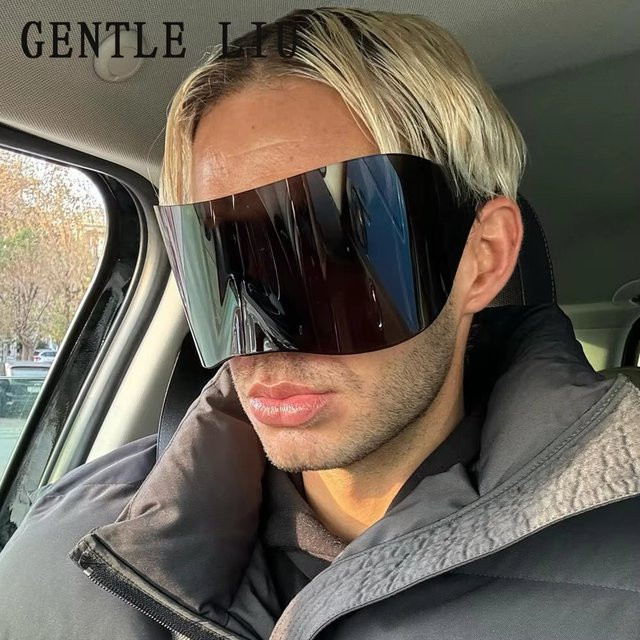 GENTLE LIU Sportsonnenbrille, Unisex, black, plastic - Bild 1