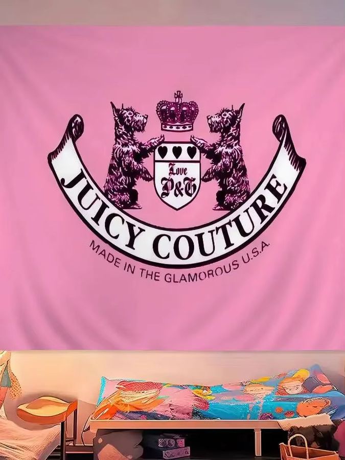 J-Juicy Wandteppich Hippie Blumen Design in Pink für dein Wohnheim Dekor - Bild 1