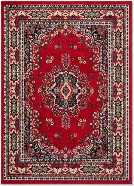 BC-Warm Home Böhmischer Ethno-Teppich mit Streifenmuster in Rot, rutschfest und waschbar, B/T: 60 x 40 cm - Bild 1