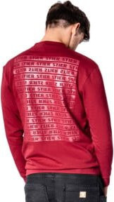 STIER Crew Sweat Style Print Sweatshirt aus Baumwolle in Deep Red, Größe XL - Bild 1