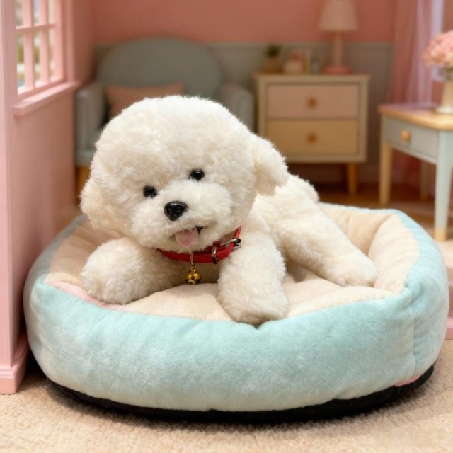 Wucifang Bags Bichon Frisé Plüschtier, weiß, 40cm - Bild 1