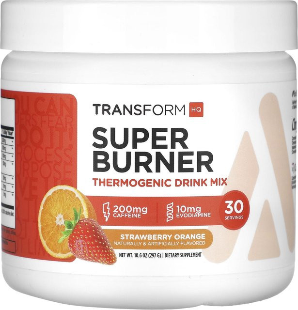 TransformHQ, Super Burner, Getränkepulver, Erdbeer-Orange, 297 g - Bild 1