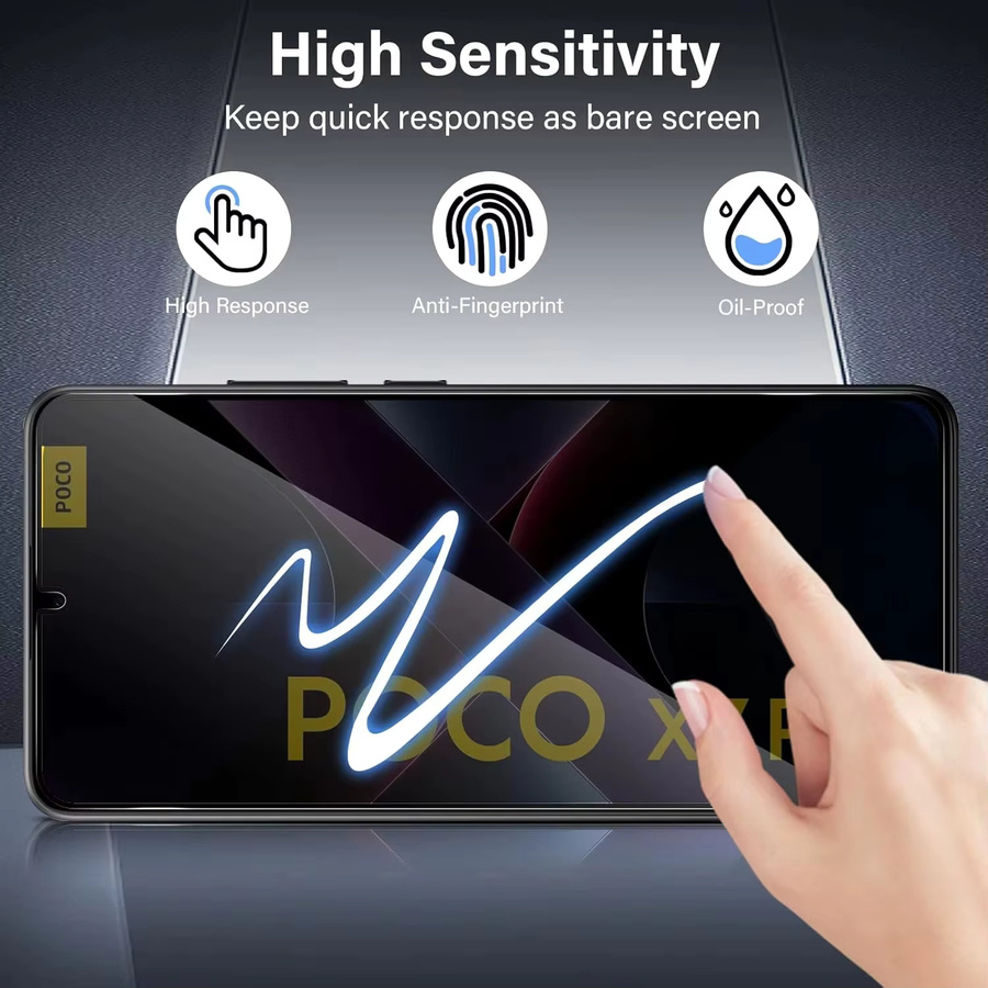 Xiaomi Sichtschutz Panzerglasfolie Anti-Spy für Poco X7 Pro X6 Pro X5 M7 M6 Pro M5 M5S F7 F4 M6 X3 NFC 5G transparent - Bild 5