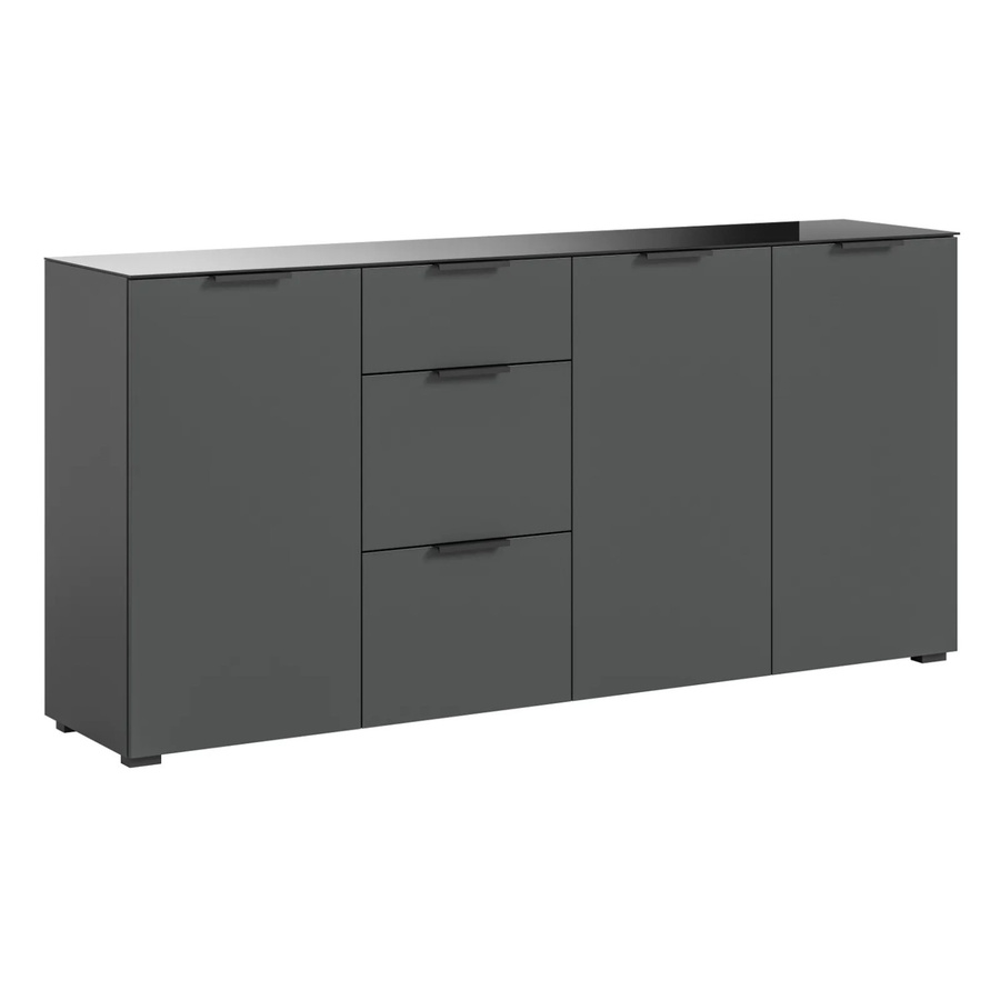 Inn.Furn Sideboard Riano in Grau mit Glas und Soft-Close-Funktion, Breite: 179 cm - Bild 2