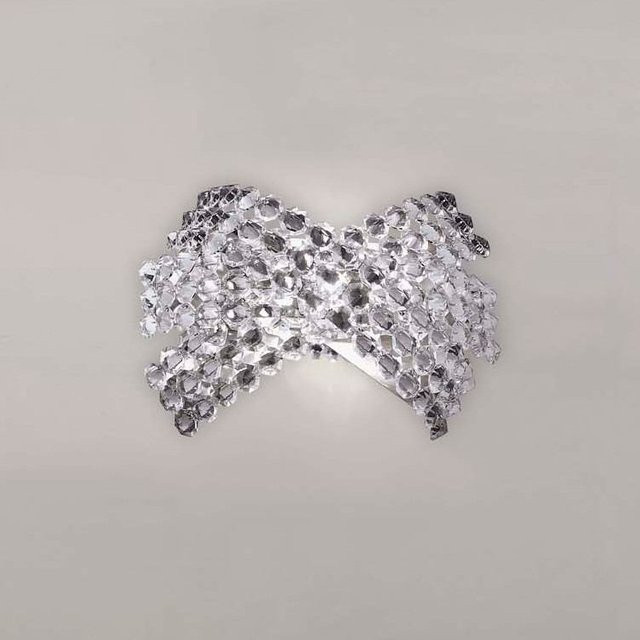 Marchetti Diamante Parete AP3 Wandleuchte mit Kristall in Silber und Transparent, Breite: 40 cm - Bild 1