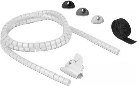 Delock Kabel-Halteclips Set in Weiß aus Kunststoff, Artikelnummer 18392 - Bild 1