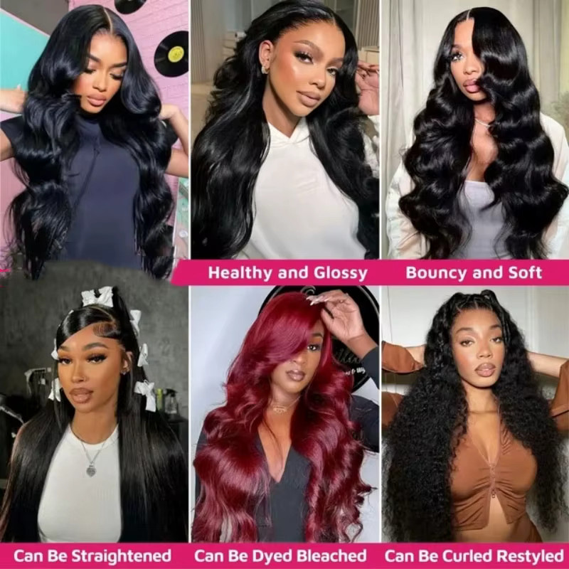 Body Wave Echthaar-Bündel, Brasilianisches Virgin Hair, Schwarz, 42 Zoll - Bild 6
