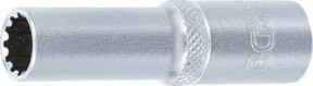 BGS Steckschlüssel-Einsatz Gear Lock tief 10350, Antrieb 3/8 Zoll, Schlüsselweite 10 mm, silber - Bild 1