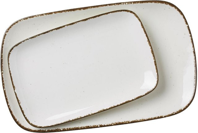 Ritzenhoff & Breker Servierplatten-Set Casa aus Keramik in Weiß, rechteckig - Bild 1