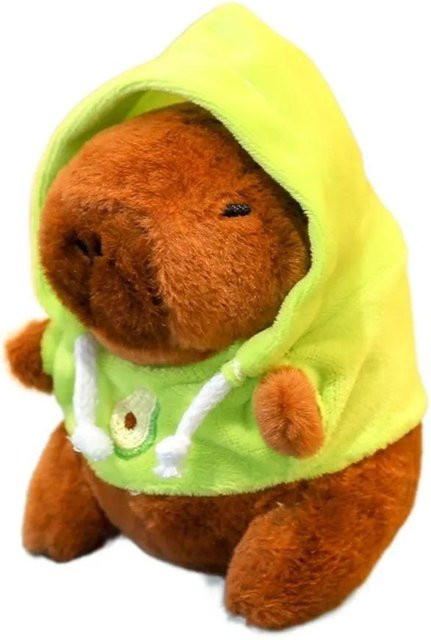 Binchi Fitness Capybara Plüschtier, mit Flügeln und Kapuzenpullover, Braun - Bild 1