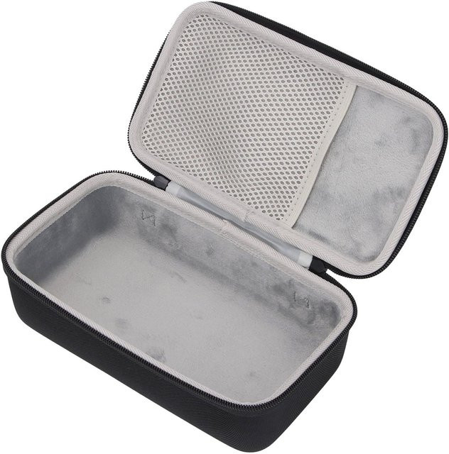 DIYelecs Hartschalen-Reiseetui für Bluetooth-Lautsprecher mit weicher Fütterung und Netztasche, Schwarz - Bild 1