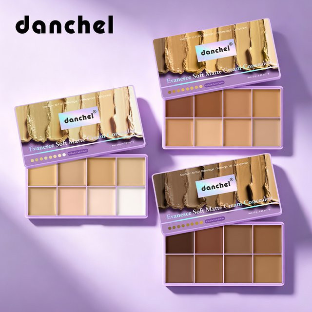 ibcccndc Soft Matte Cream Concealer Palette, 8 Farbtöne - Bild 1