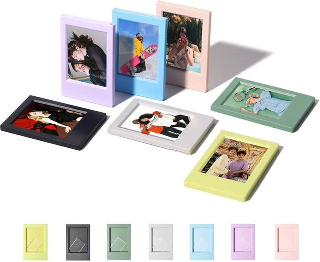 Mini-Fotorahmen TEPWJUO für Polaroid Bilder, Desktop-Ständer für Tischplatte und Home Office, Schwarz, 7,62 cm - Bild 1