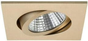 Brumberg LED-Einbaustrahler quadratisch in Gold/Messing und Beige mit warmweißem Licht - Bild 1
