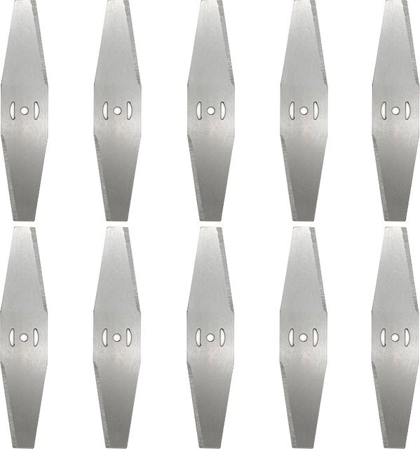Victopeak 10er Set Metallische Klingen für elektrische Rasentrimmer und Freischneider, 5 mm, Silber - Bild 1