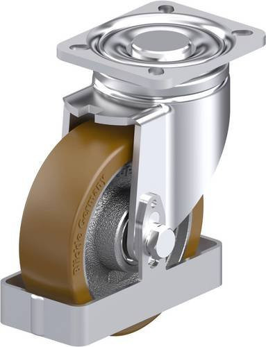 Blickle Stahlblech-Lenkrolle LH-GB 125K-1-FS in Silber, Rad-Durchmesser: 125 mm, Tragfähigkeit: 550 kg - Bild 1