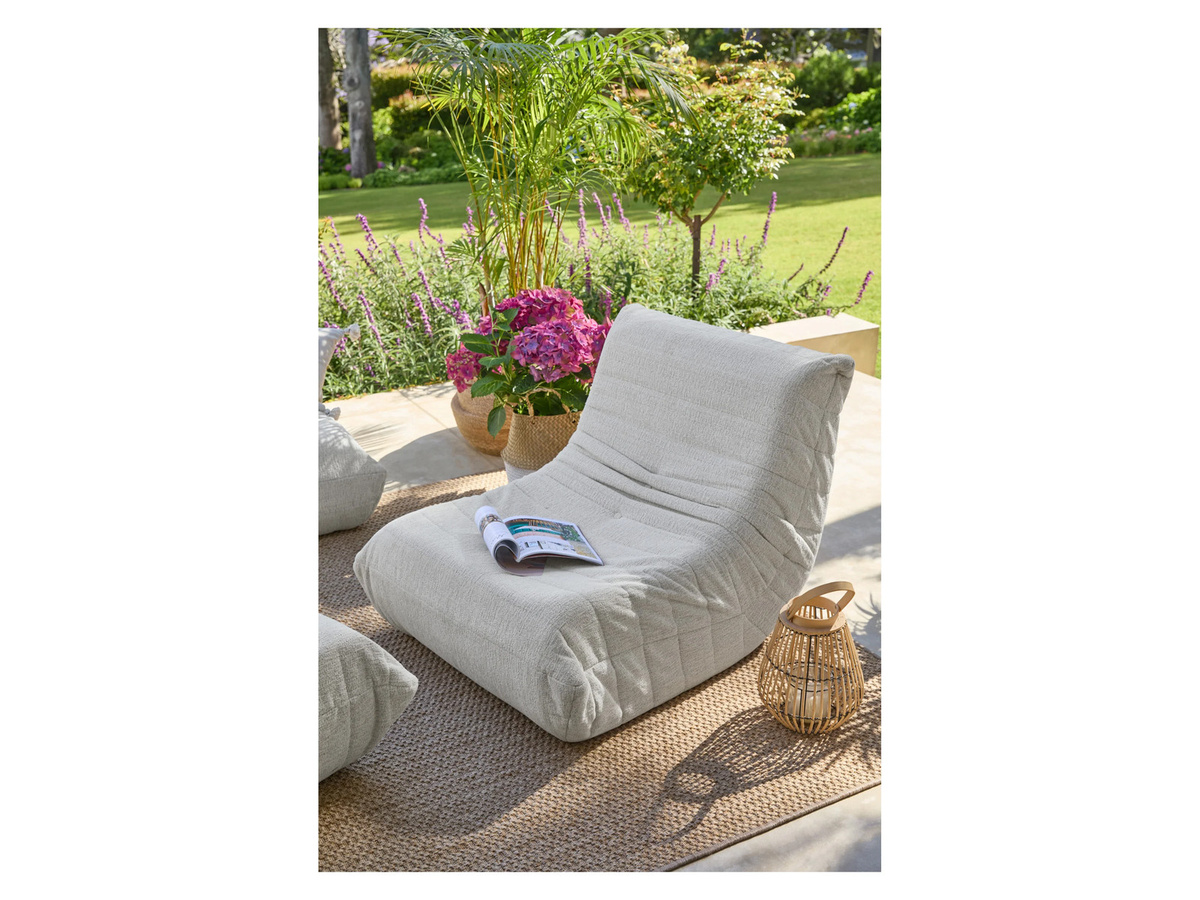 LIVARNO Outdoor-Loungesessel mit beigefarbenen UV-beständigen Polstern aus Polyester und PU-Schaum - Bild 2