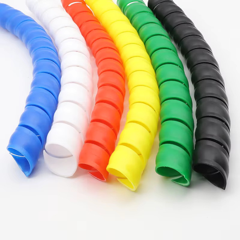Flexible spiralförmige Kabelschutzhülle in Blau, 2 m lang, Draht-Organizer und Isolierhülse für 8/10/12 mm Kabel - Bild 2