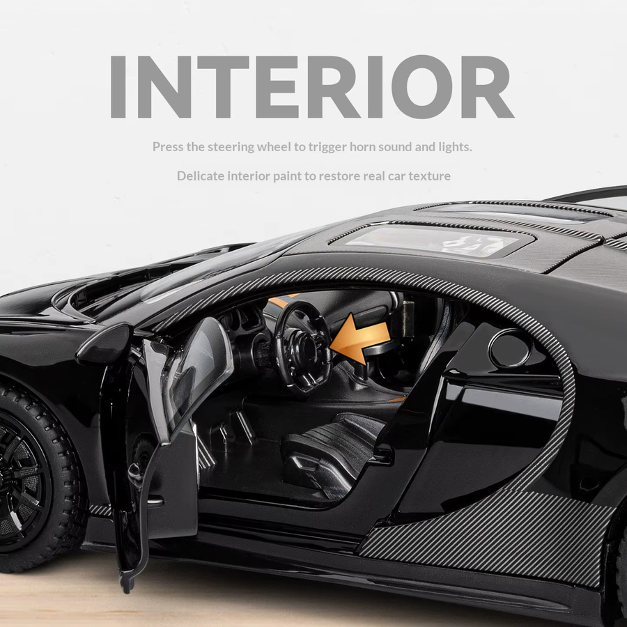 Maisto Bugatti Chiron, Automodell, 1:24 Maßstab, Metall - Bild 4