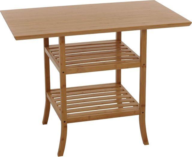MCW Bambus Tisch N84 in Braun, FSC-zertifizierter Multifunktionstisch für Esszimmer und Wohnzimmer, B/T/H: 100 x 60 x 76 cm - Bild 1