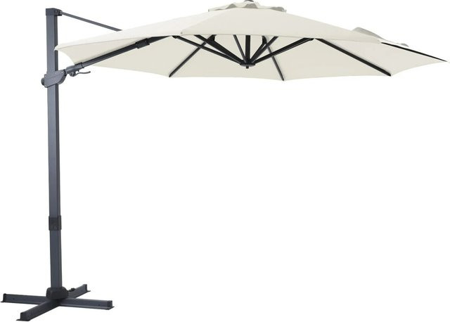 AXI Ampelschirm Beige Ø 300 cm mit Dreh- und Neigungsfunktion aus Aluminium und Spuncrylic-Gewebe - Bild 1
