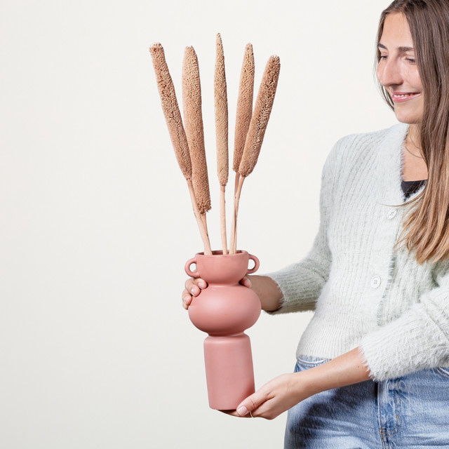 Trockenblumenbund Babala von BLUME2000 in Lachs und Lightpink - Bild 1