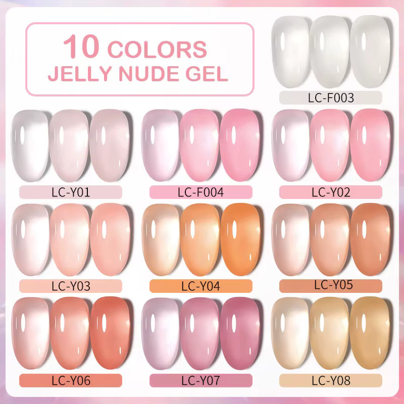 LILYCUTE Gel Nagellack, Nude Pink Peach, 7 ml, Glänzend - Bild 2