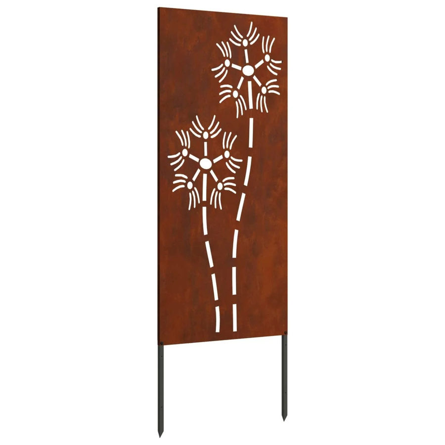 vidaXL Garten Sichtschutz Paravent aus Stahl in Rost-Optik, Farbe: Braun, B/H: 50 x 140 cm - Bild 2