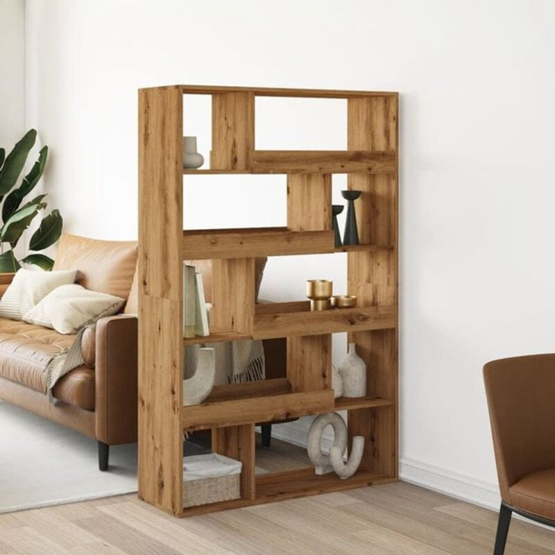 Raumteiler Vidaxl Artisan-Eiche aus Holzwerkstoff, Farbe Eiche Natur/Beige, B/T/H: 100 x 33 x 156,5 cm - Bild 1
