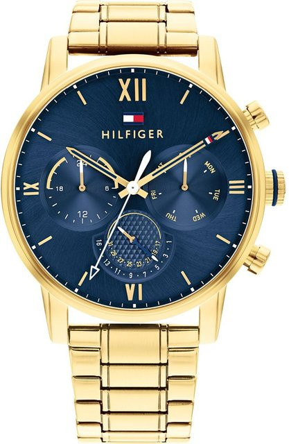 Tommy Hilfiger Armbanduhr, Quarz, Edelstahl, Blau, Herren - Bild 1