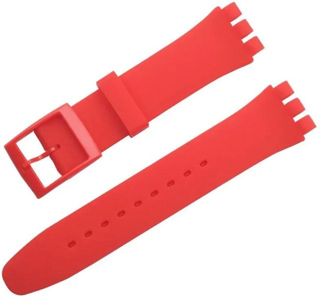 RX-Panjia Uhrenarmband Silikon, Rot, Unisex, 17mm - Bild 1