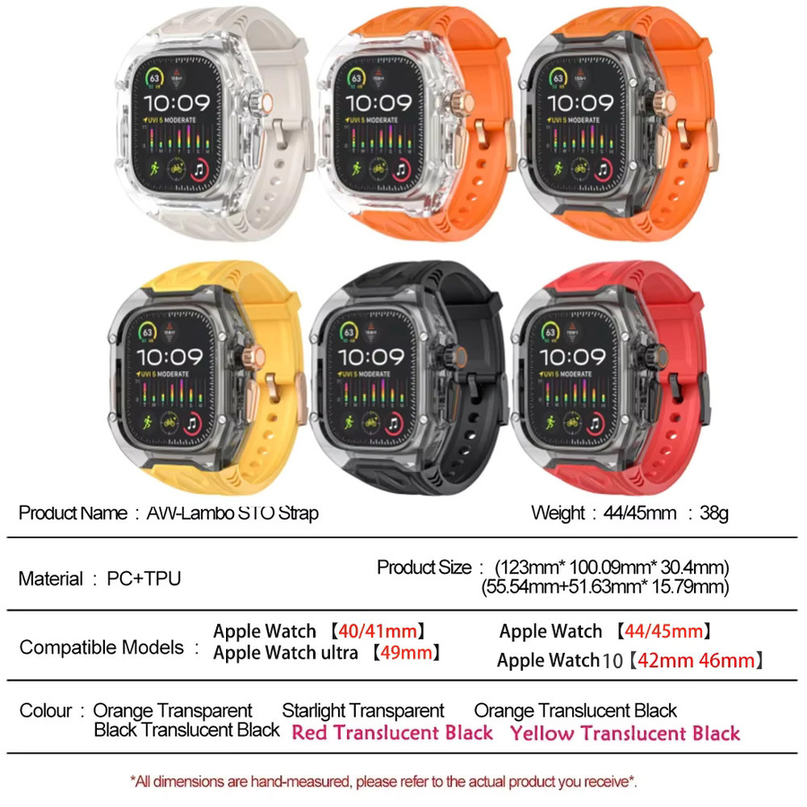 CHIICSMART Modifikations-Kit für Apple Watch, Kunststoff, transparent - Bild 4