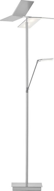 Elements by Bankamp Lars 60581 LED-Deckenfluter mit Leselicht in Nickel matt und Chrom, dimmbar und verstellbar - Bild 1