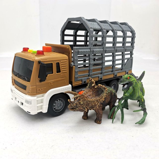 Binchi Keji Travel Dinosaurien-Kipper mit Käfig, Spielzeug-Lastwagen, mit Sound und Licht, ab 4 Jahren - Bild 1