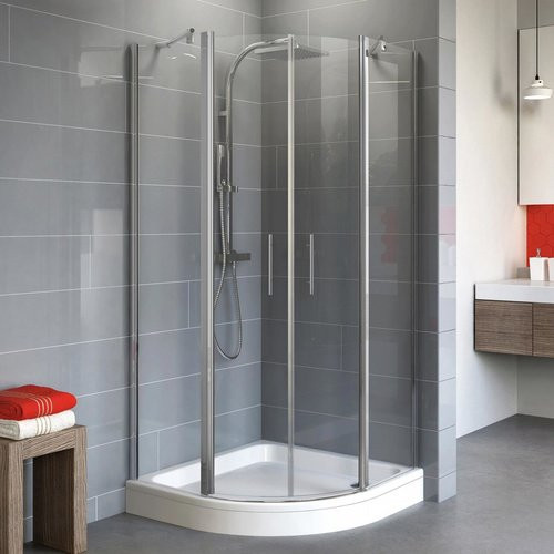 Schulte Runddusche Alexa Style 2.0 Eckdusche mit Drehtür, Farbe: Silber und Transparent, B: 90 cm, H: 192 cm - Bild 1