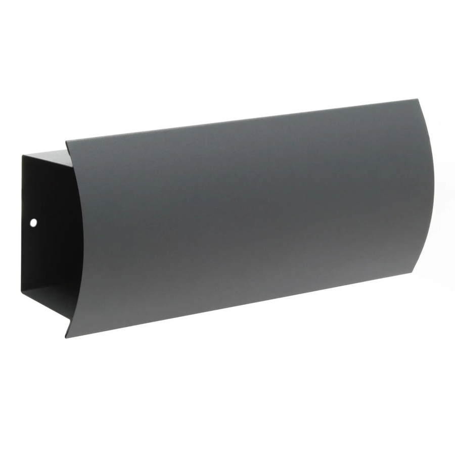 Wiltec Zeitungsfach V2 Anthrazit Wandmontage aus Stahl, B/T/H: 32 cm x 8 cm x 14 cm - Bild 2