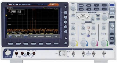 GW Instek MDO-2204EG Digital-Oszilloskop mit Spectrum-Analyser, 200MHz, 1 GSa/s, 10 Mpts, 8 Bit, Grau - Bild 1