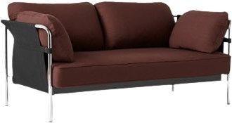 HAY Can 2 0 2 Sitzer Sofa in Rot mit Stoffbezug und Metallgestell - Bild 1