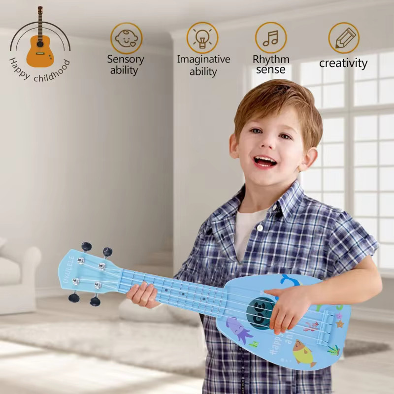 GGbell Ukulele Gitarre Spielzeug, 4-saitige Mini-Gitarre, Lernspielzeug - Bild 2