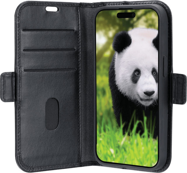 DBramante1928 Copenhagen Slim Book Case für iPhone 17e und iPhone 16e aus Leder in Schwarz - Bild 1
