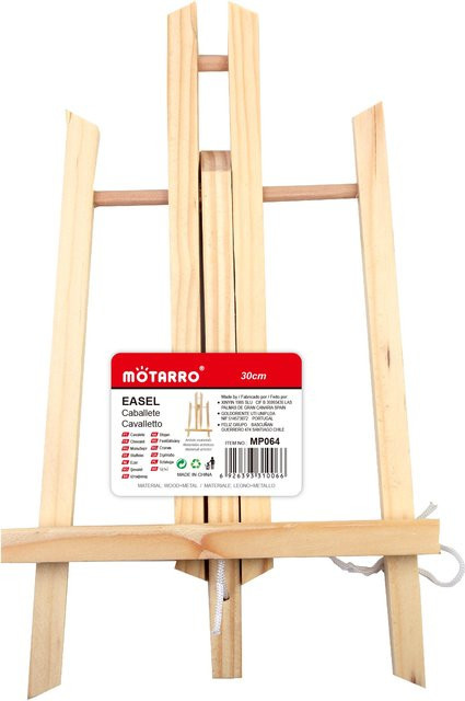 MOTARRO Natürliche Holz Staffelei als Tischstativ in Braun für Hochzeiten und zur Präsentation von Karten oder Kunstwerken - Bild 1