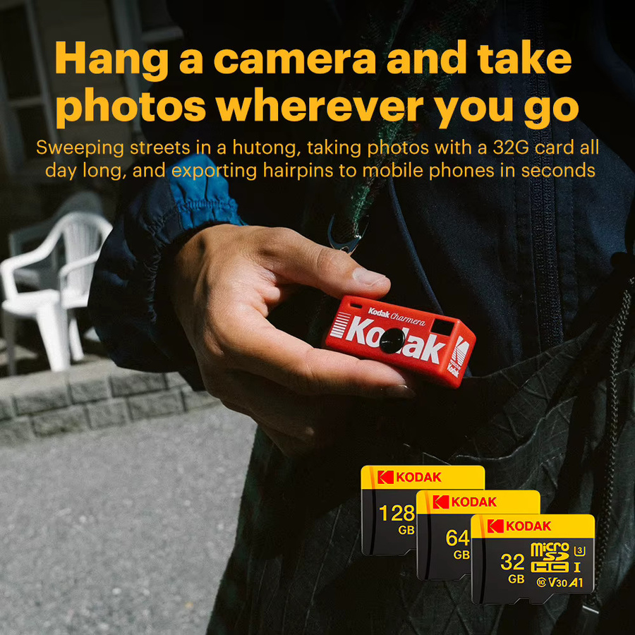 Kodak Micro-SD-Speicherkarte mit Adapter, Class 10 U3 TF-Karte für Digitalkameras - Bild 3