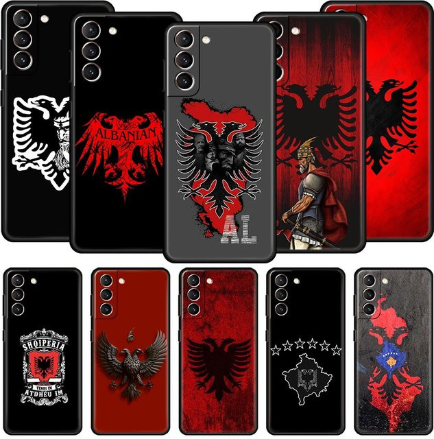 Handyhülle mit Albanien Flaggen-Design für Samsung Galaxy S25 Edge S24 S23 S22 S20 Ultra S21 FE 5G S10 Plus aus weichem TPU in Multicolor - Bild 1