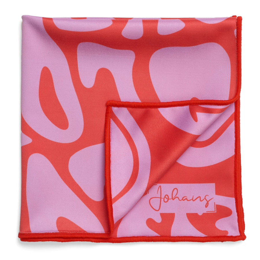 Johans Brillenputztuch Joy in Rot und Multicolour, B/T/H: 30 x 30 x 30 cm - Bild 1