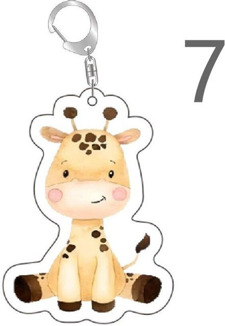 CHIC STUDIO Schlüsselanhänger Tiere, beige, 55mm, Unisex - Bild 1