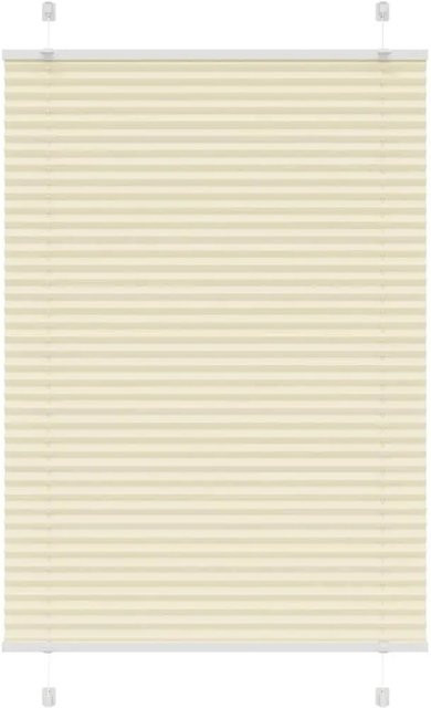 vidaXL Plissee Creme in Beige, halbtransparent, Polyester, B: 85 cm, H: 100 cm - Bild 1
