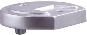 DENI Unterlage für Anschlagpuffer aus Aluminium, eloxiert, Silber matt, Höhe: 12,5 mm - Bild 1