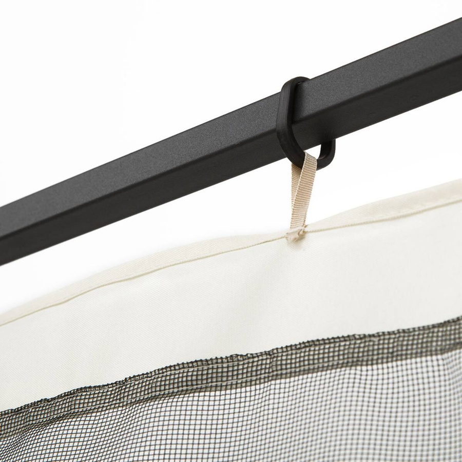Outsunny Moskitonetz für Pavillon aus Polyester und Nylon-Mesh, 4 Seitenteile mit Reißverschluss, Schwarz, Breite: 302 cm, Höhe: 207 cm - Bild 2